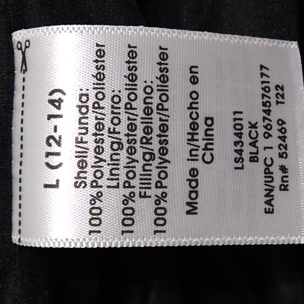 NWOT Love & Sports Shiny Puffer Coat W Hood Sz.Lg 12-14 - Picture 12 of 13